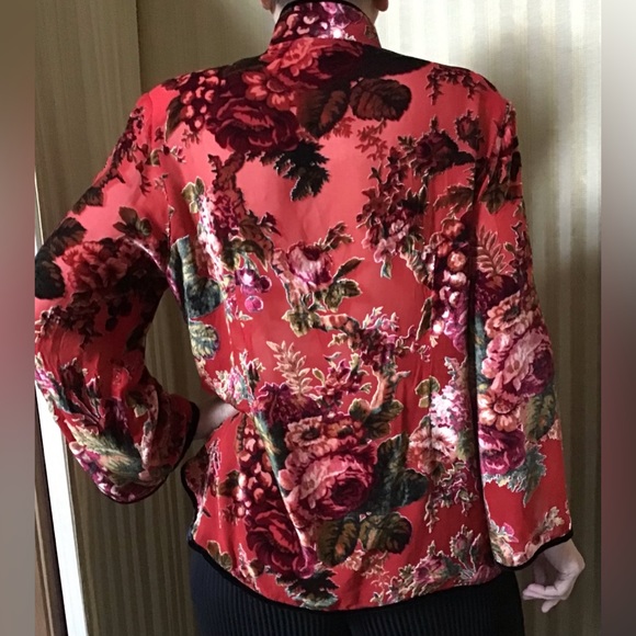 Aris Burnout velvet/silk blouse - Picture 4 of 7